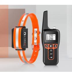 Collier de Dressage pour  Chien 1000m Rechargeable Étanche IP67 avec 3 Modes Orange