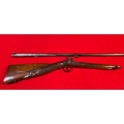 FUSIL CANARDIER, A CHIEN, A POUDRE NOIRE, CAT D, VENTE LIBRE AUX PERSONNES MAJEURES, BON ETAT, 98 cm