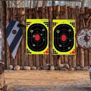 MEISO 200 Autocollants De Cibles De Tir Réactives - 76 Mm - Jaune Fluorescent