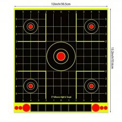 10 cibles grand modèles ! réactives autocollantes - port offert spéciale opération tir ! 30,5 cm zz