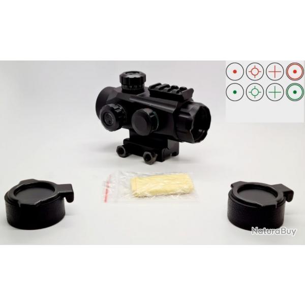 A SAISIR! RED DOT ALUMINIUM MULTI RETICULES VERTES & ROUGES MONTAGE PICATINNY+RAIL PICATINNY + PILE!