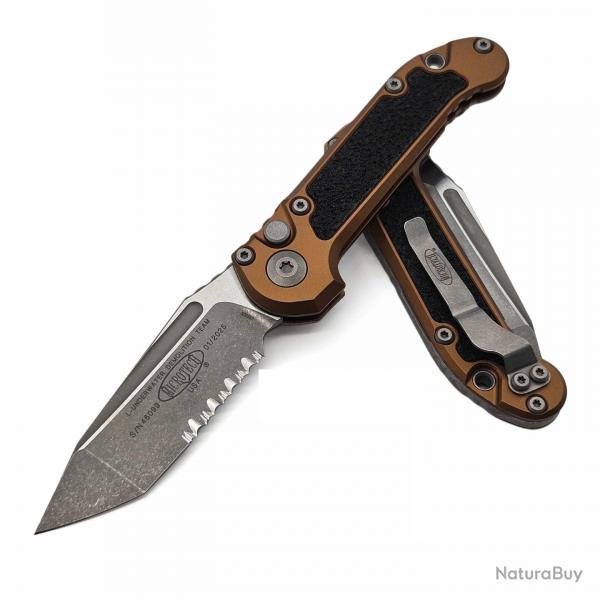 Couteau Microtech LUDT Gen III T/E Tan Lame Tanto Serr Acier M390MK USA Manche Alu MCT113611APTA