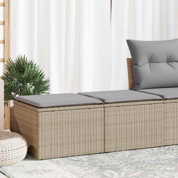 Salon de jardin avec coussins 2 pcs beige rsine tresse acacia alsavelo