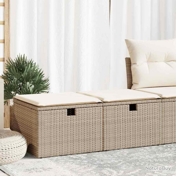Salon de jardin avec coussins 2 pcs beige rsine tresse acacia alsavelo