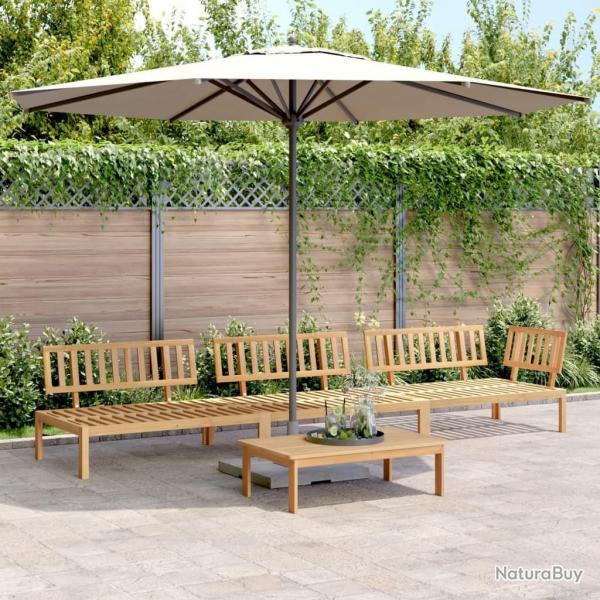 Salon palette de jardin 4 pcs bois d'acacia massif alsavelo