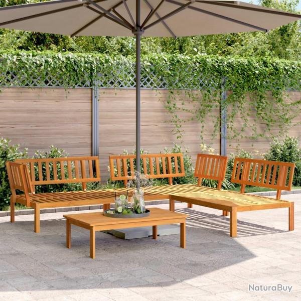 Salon palette de jardin 4 pcs bois d'acacia massif alsavelo