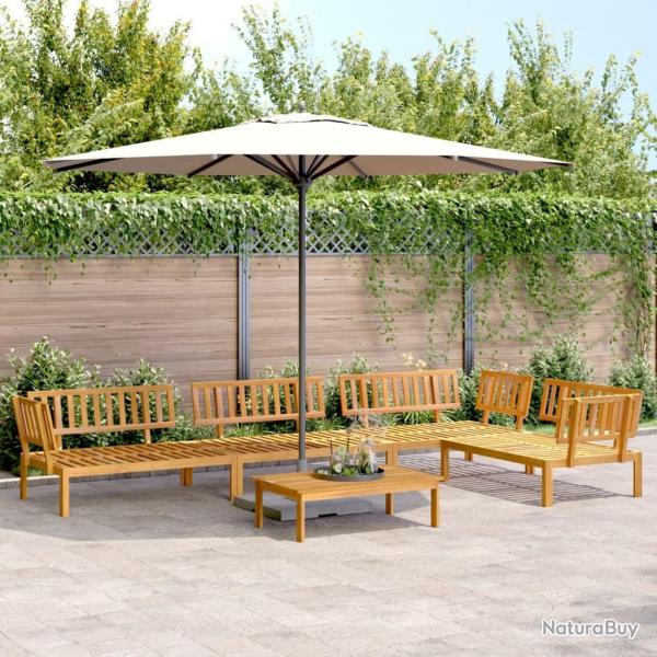 Salon palette de jardin 5 pcs bois d'acacia massif alsavelo