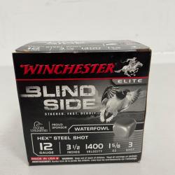 !! NEUF !! CARTOUCHE WINCHESTER BLIND SIDE CALIBRE 12/89 46gr nº3 PAR 25