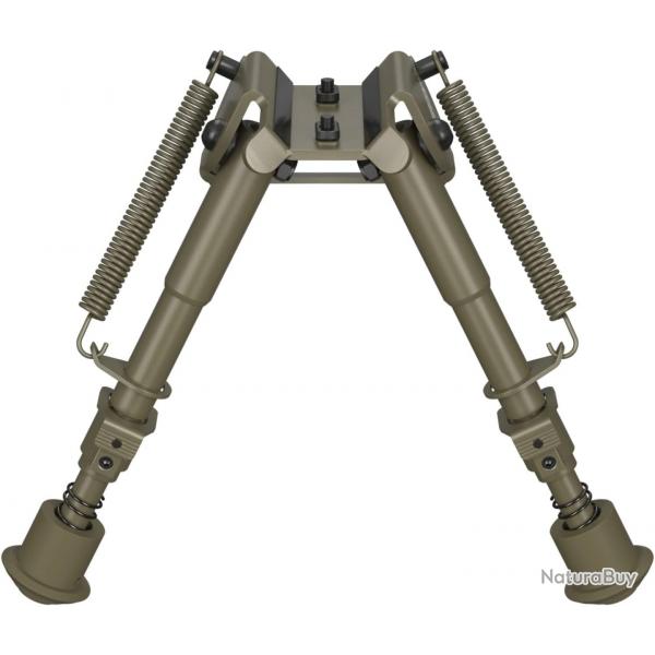 Bipied Tactique 6-9" Fixation Directe M-LOK Lger & Robuste pour Chasse & Tir de Prcision Kaki