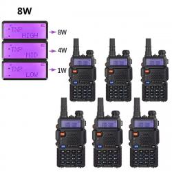 6 x Baofeng Talkie-Walkie UV 5R, radio bidirectionnelle, chasse