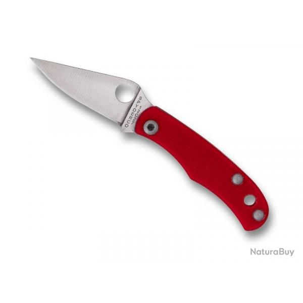 COUTEAU SPYDERCO BUG G10 ROUGE