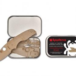 KIT COUTEAU EN BOIS SPYDERCO C230 LIL' NATIVE