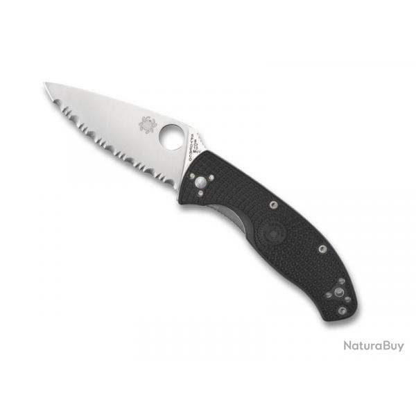 COUTEAU SPYDERCO TENACIOUS NOIR A DENTS