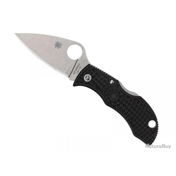 COUTEAU SPYDERCO MANBUG LEAF NOIR