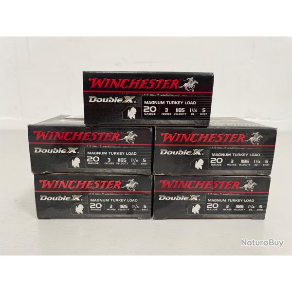 !! NEUF !! CARTOUCHE WINCHESTER DOUBLE X CALIBRE 20/76 N5 par 50