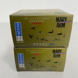 !! NEUF !! CARTOUCHE MARY ARM STEEL 29 CALIBRE 12/70 29gr Nº5-6 par 50