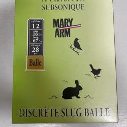 !! NEUF !! CARTOUCHE MARY ARM DISCRÈTE SLUG BALLE CALIBRE 12/67 par 30