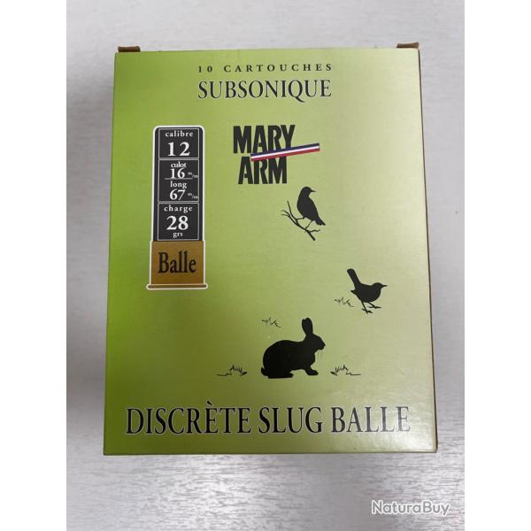 !! NEUF !! CARTOUCHE MARY ARM DISCRTE SLUG BALLE CALIBRE 12/67 par 30