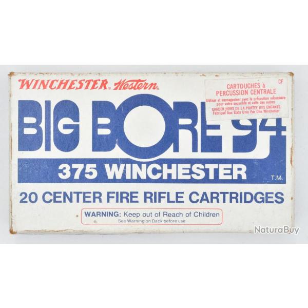 20 cartouches calibre 375 WINCHESTER "WESTERN" - "BIG BORE 94" - Ogive 200 grains "POWER POINT"