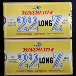 100 cartouches .22 LONG - WINCHESTER "Z LONG"