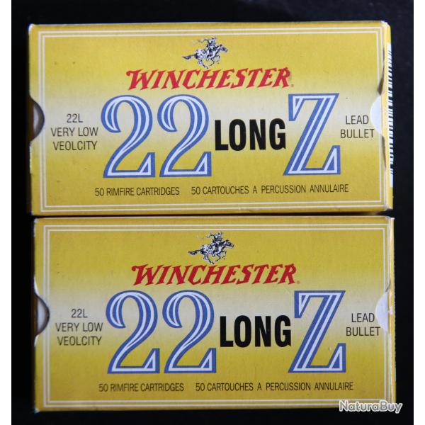 100 cartouches .22 LONG - WINCHESTER "Z LONG"