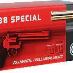 Munitions Geco 38 Spécial FMJ Flat Nose 158 gr