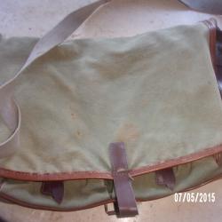 sacoche musette toile et cuir