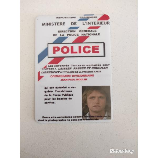 Carte de police nationale magnet du commissaire Moulin