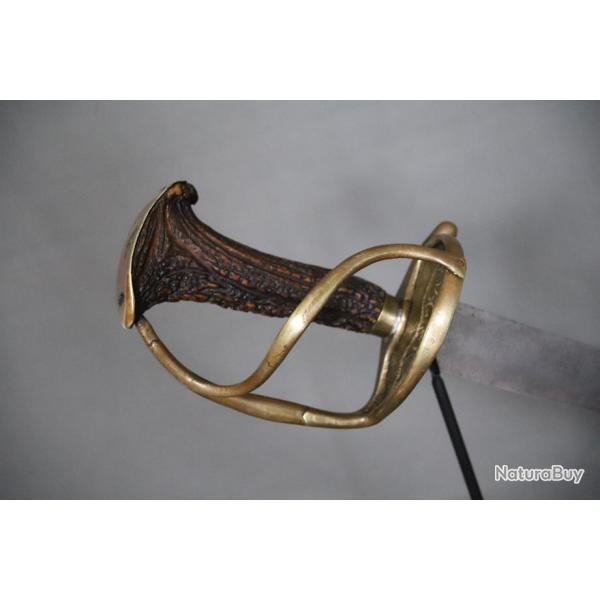 Fort sabre de vnerie (chasse) - Germanique ou Europe Centrale, 17me dbut 18me sicle