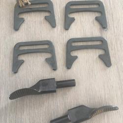 2 doigts pour fusil de chasse de marque PERFEX et 4 attaches bretelle à encoche pour le même fusil