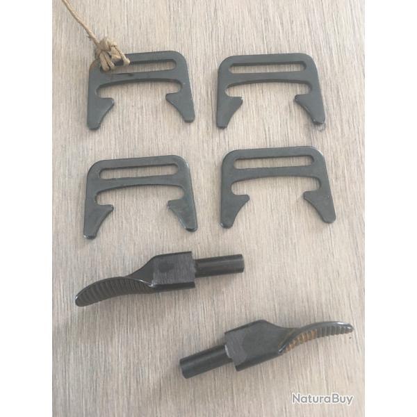 2 doigts pour fusil de chasse de marque PERFEX et 4 attaches bretelle  encoche pour le mme fusil