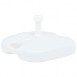 Socle de parasol rempli de sable/d'eau 16 L Blanc Plastique alsavelo