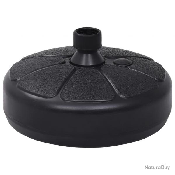 Socle de parasol Rempli de sable/d'eau 15 L Noir alsavelo