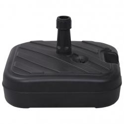 Socle de parasol Rempli de sable/d'eau 24 L Noir alsavelo