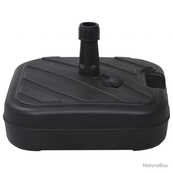 Socle de parasol Rempli de sable/d'eau 24 L Noir alsavelo