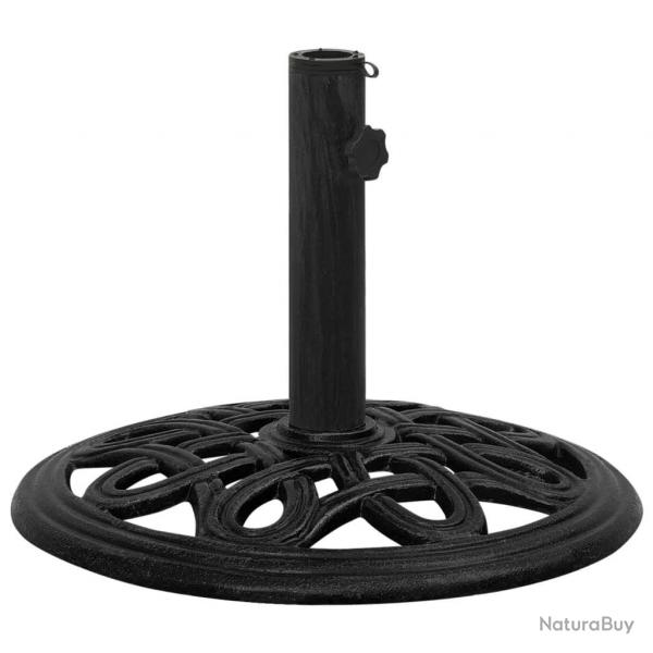 Socle de parasol Noir 44x44x32 cm Fonte alsavelo