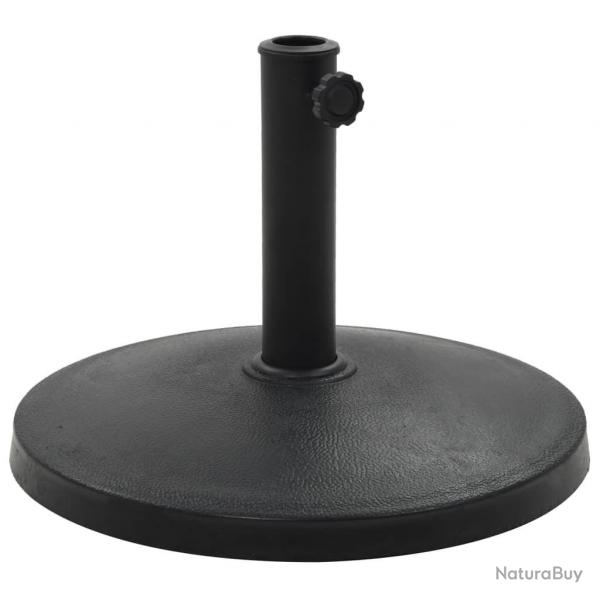 Socle rond de parasol Polyrsine 10 kg Noir alsavelo
