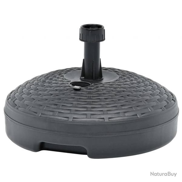 Socle de parasol rempli de sable/d'eau 20 L Plastique rotin alsavelo