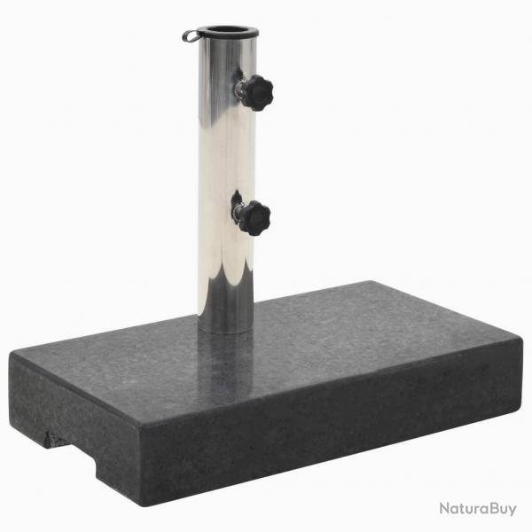 Socle de parasol rectangulaire Granite 25 kg Noir alsavelo