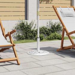 Socle de parasol Blanc 44x44x31 cm Fonte alsavelo