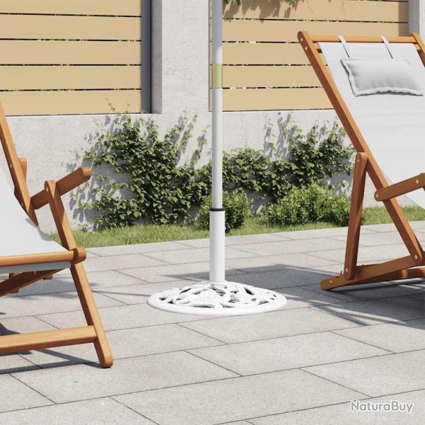 Socle de parasol Blanc 12 kg 48 cm Fonte alsavelo