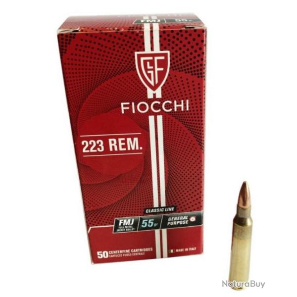 FIOCCHI 223 REM FMJ 55GR X50