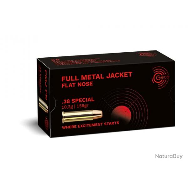 GECO .38 SPL FMJ FP 158GR X50