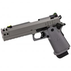 Réplique airsoft pistolet GBB Raven Hi-Capa Hex-Comp Gris