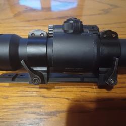 Vend lunette point rouge aimpoint 9000sc avec colliers de fixation et rail