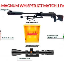 PACK-6 Carabine  G-Magnum Whisper IGT Mach1 Cal. 4,5 mm + Lunette Gamo 3-9 x 40WR + Cible-pendule