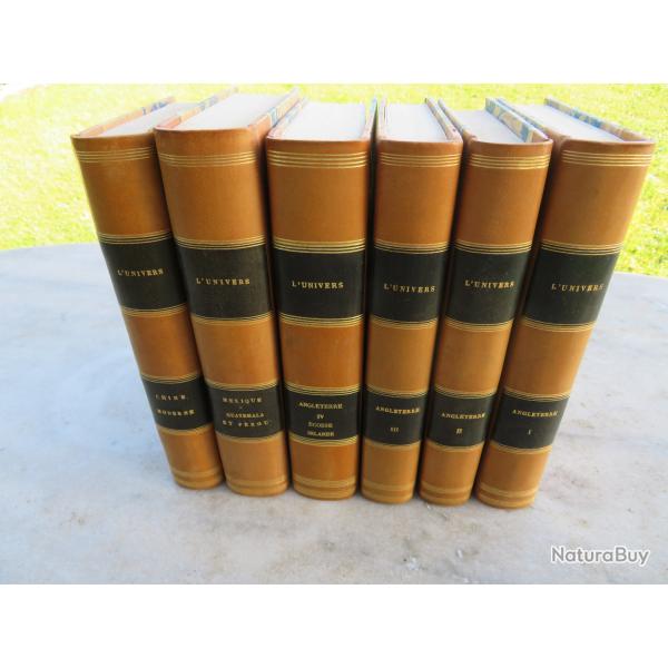 6 Vol, L'univers "Angleterre, cosse Irlande (Tome 1  4)";"Chine Moderne"&"Mexique..."FRANCE (XIX)