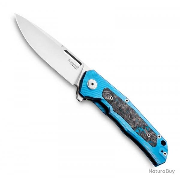 Couteau Q4ttro (titanium), Couleur bleu [Lionsteel]