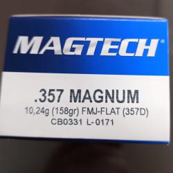 Munition MAGTECH 357 Mag 158gr FMJ FLAT lot de 500