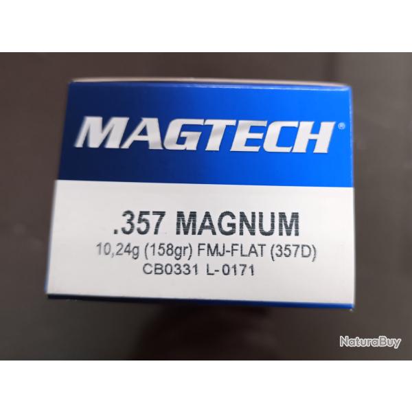 Munition MAGTECH 357 Mag 158gr FMJ FLAT lot de 500